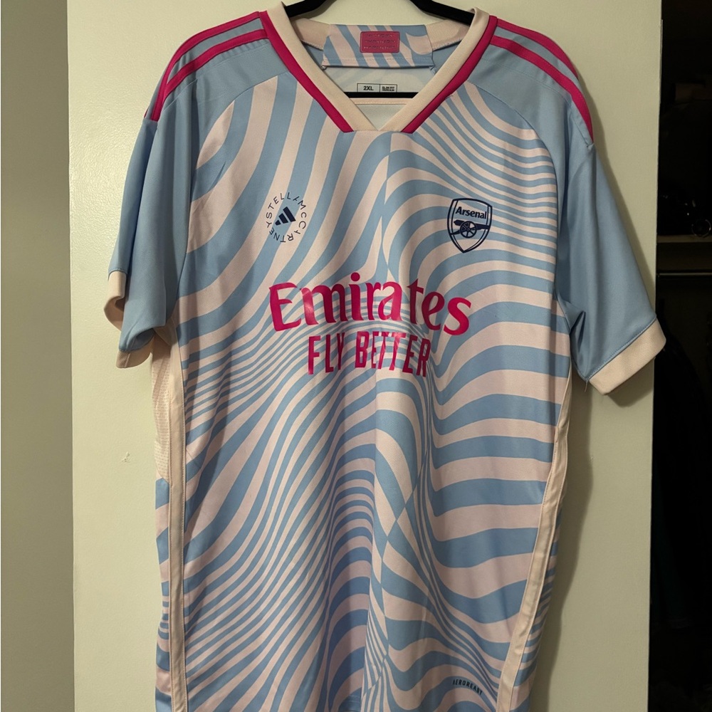Stella McCartney Arsenal Light Blue and Pink Jersey
